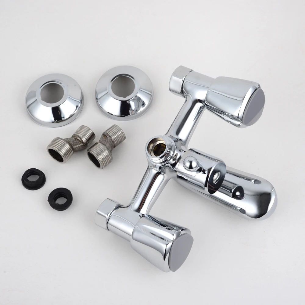 Widely used superior quality bathroom luxury shower set with faucet brass body fauect  double handle mixer