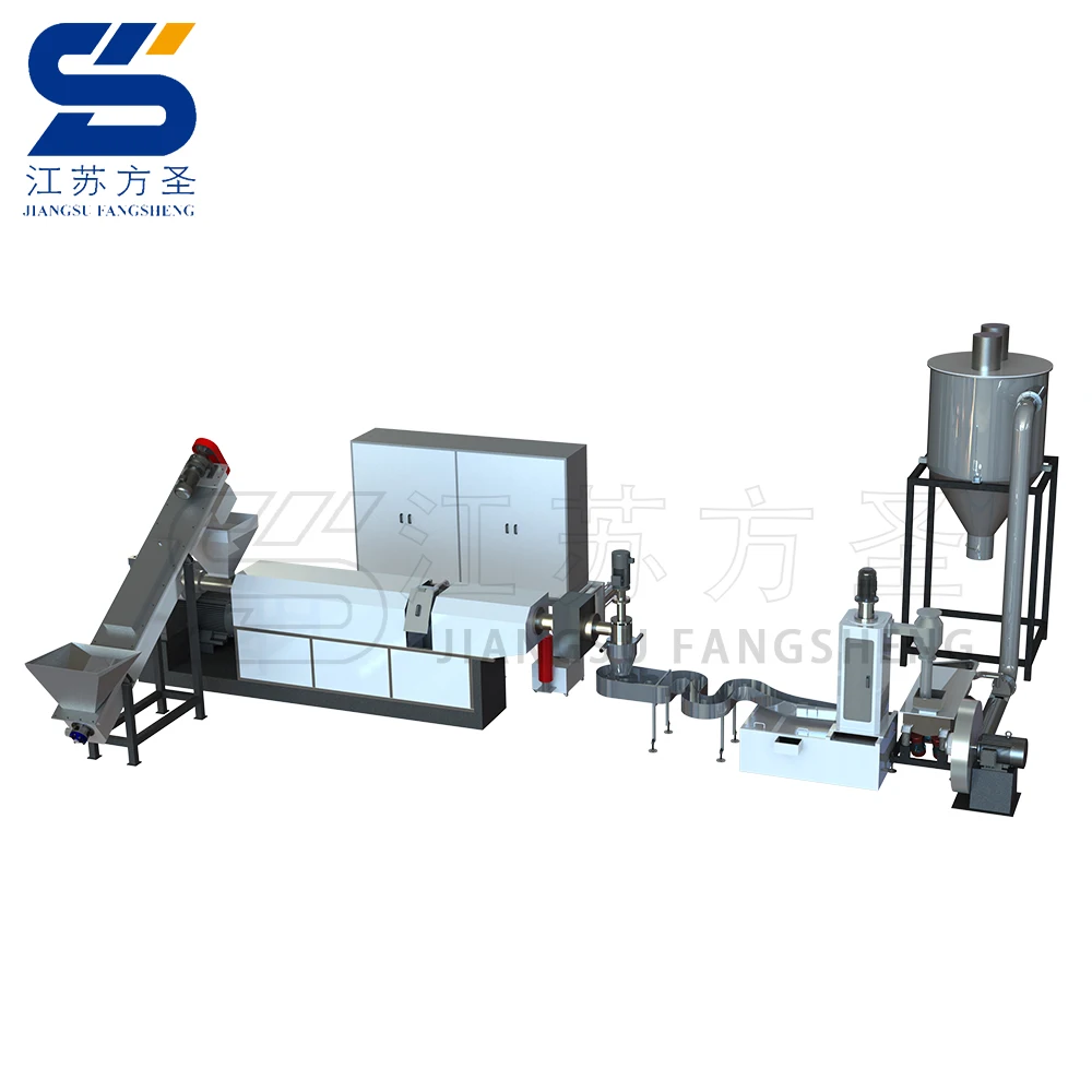 600kg/h PET bottle waste plastic film recycle granule making machine pelletizing line