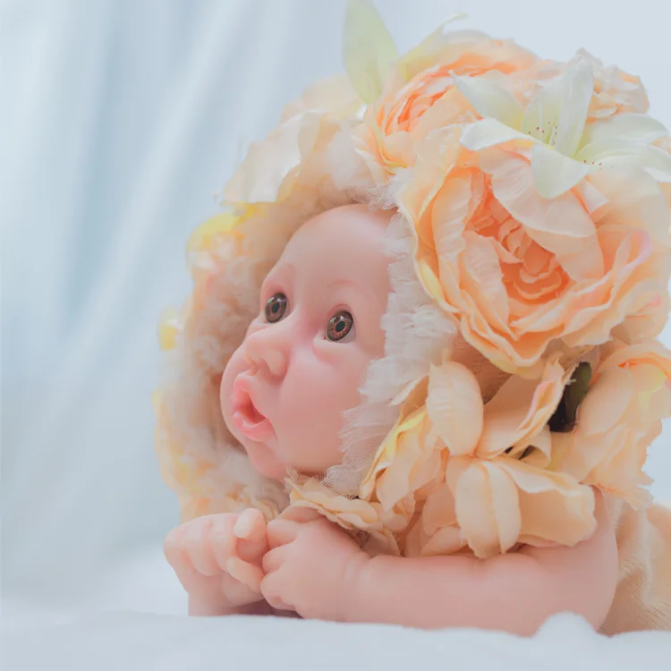 Factory Cheap Pricebaby Reborn Pequeno 50cm Girl 3Kg Realistic Bright Eyessilicone Doll Reborn Solid With Eyes Girl Doll