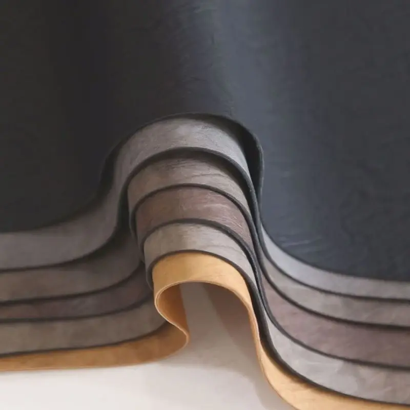 Free Sample Eco-friendly Custom Faux Synthetic Nubuck Leather Fabrics Pu Leather for shoes Bag