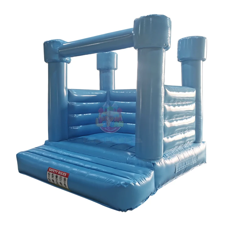 Blue Inflatable Wedding Bounce Castle White bounce House For Wedding