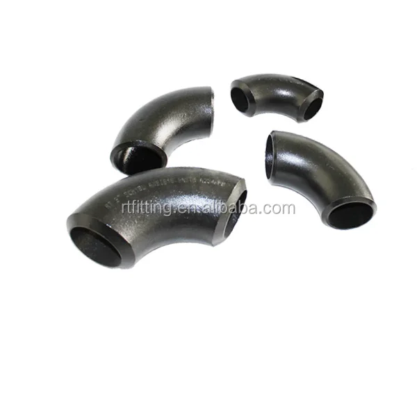 Black carbon steel 90-degree forged butt welding large diameter elbow