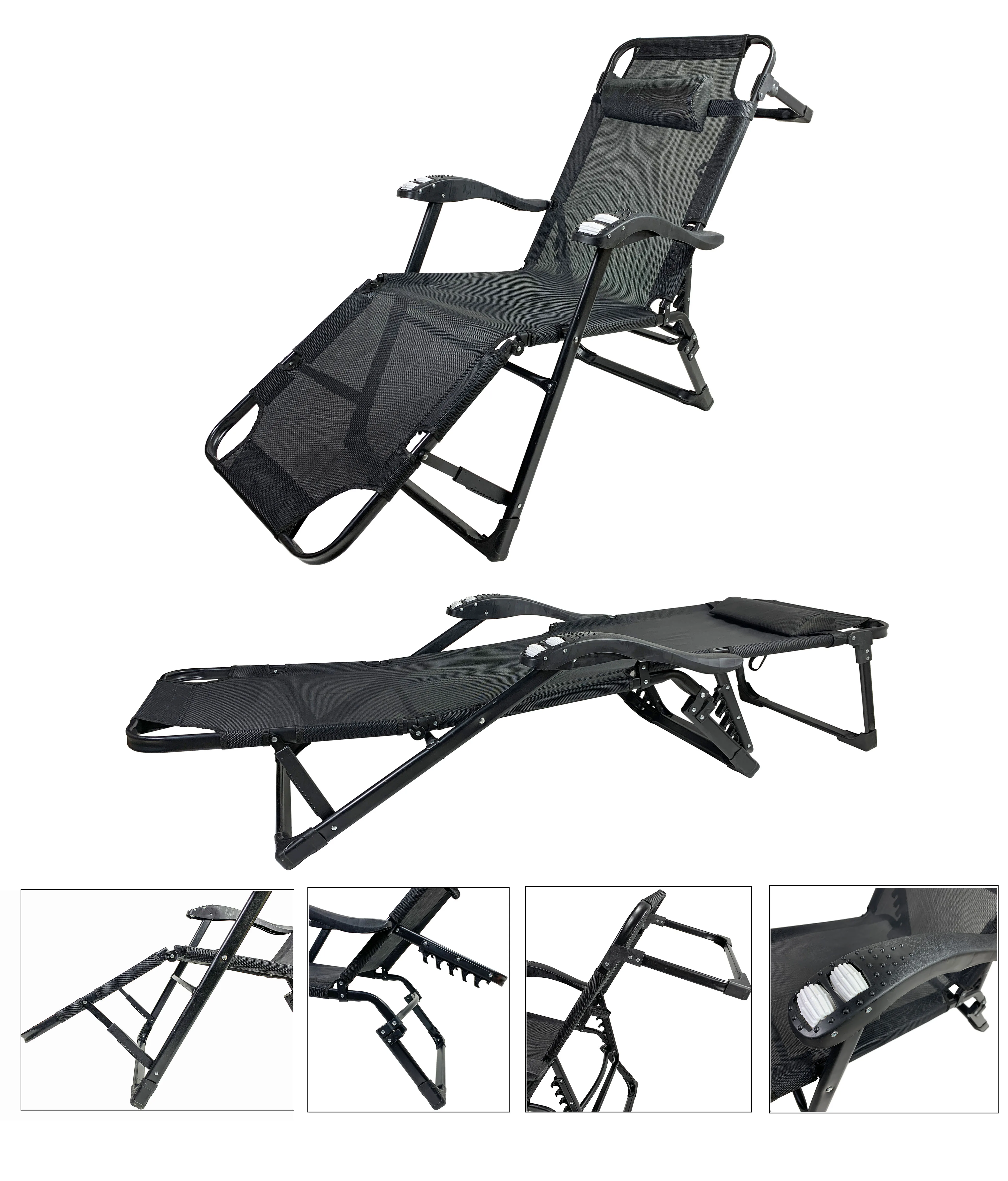 Popular foldable recliner lounge chair garden furniture