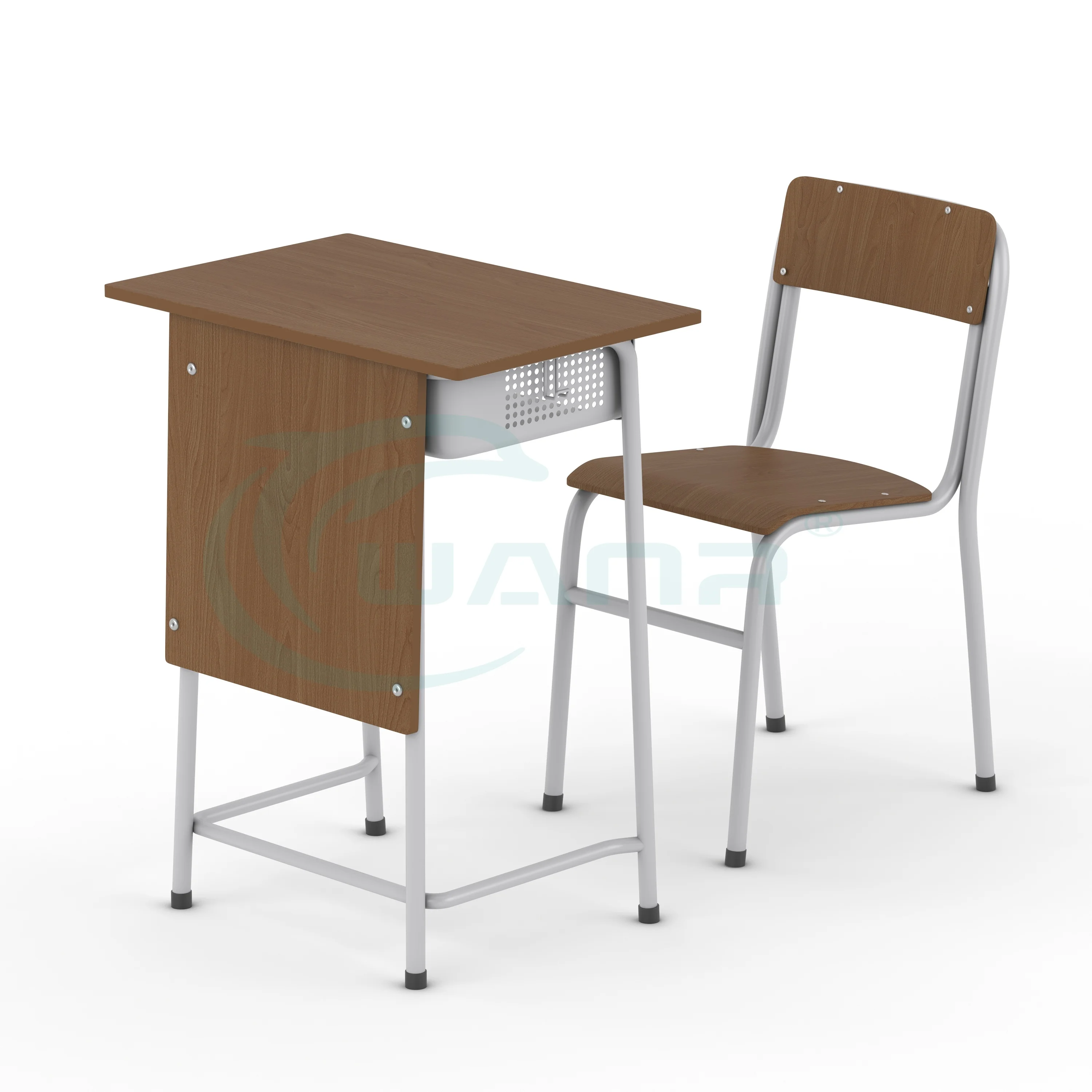 China School Furniture Classroom Single Desk with Chair