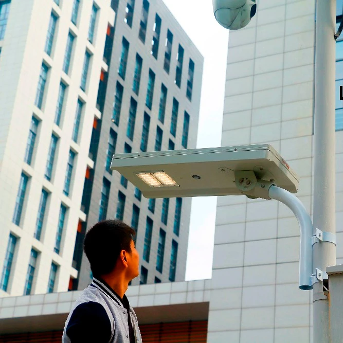 LEDbow Hot Sale LED Outdoor Solarlights with CCTV camera in smart cities