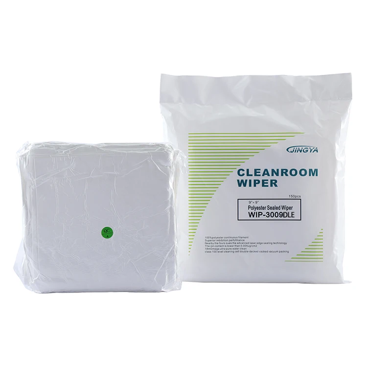 JingYa WIP-6091 210g machine anti static lint free microfiber cleanroom wiper cloth