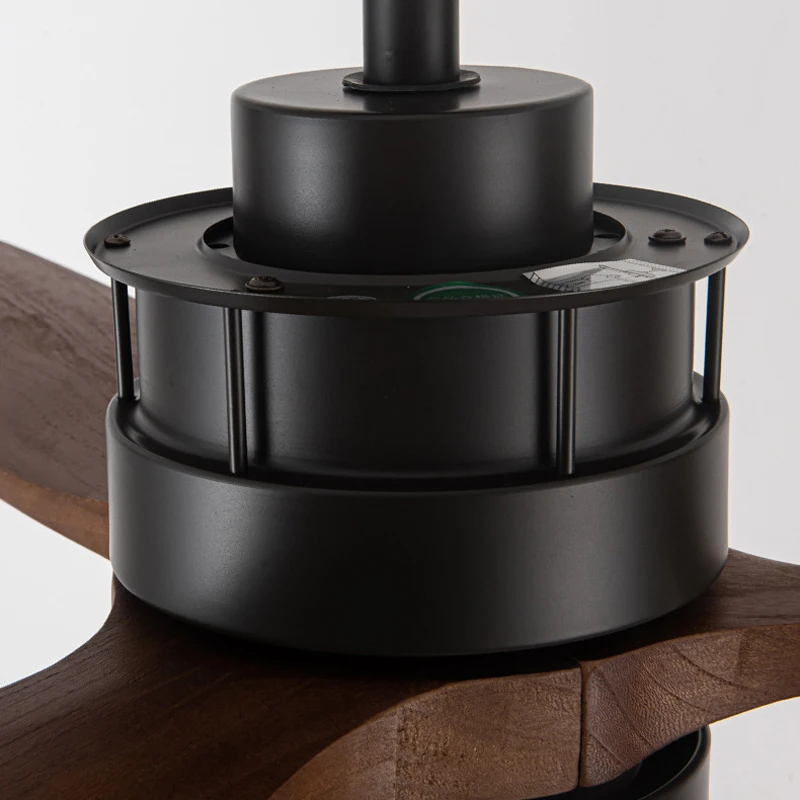 Hot sell solid wood 3 blades 42 Inch Chrome black Electric DC Motor Decorative Ceiling Fans  with remote control