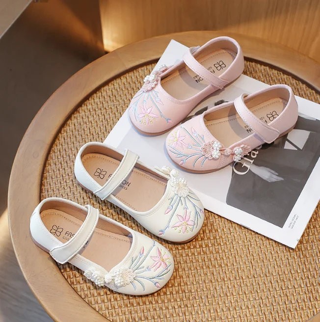 cy30397a Wholesale Beautiful Girls Party Shoes Fancy Baby Girls Performance Shoes PU Kids School Shoes