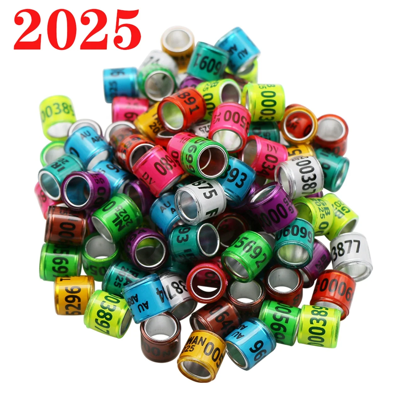 Mixed Color Bands Bird Foot Ring Species Identify Training Rings 8mm Digital Pigeon Foot Ring