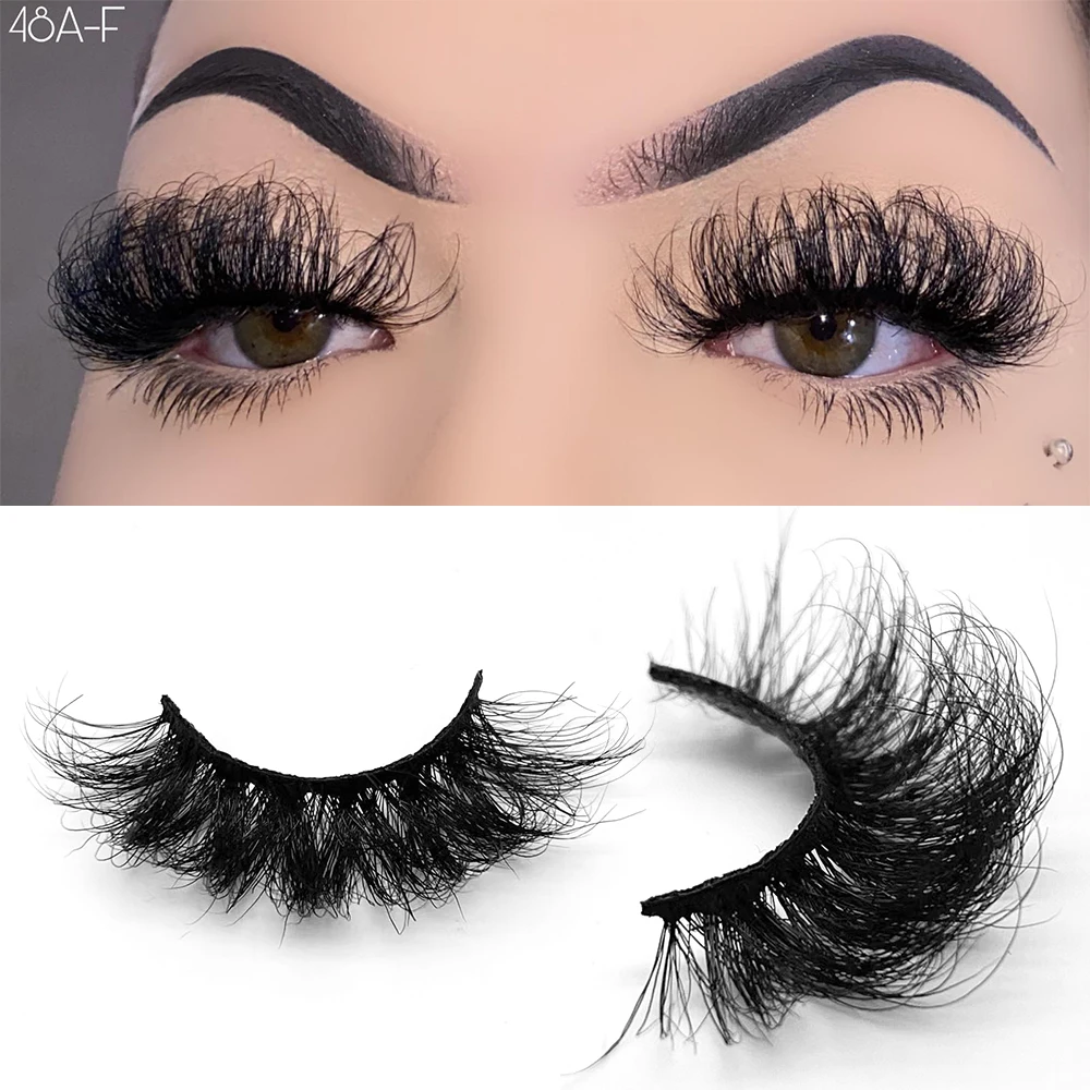 Wholesale Fluffy Russian Volume Strip Lashes 3d 100%Real Mink Dd Curl 20mm 25mm Eyelash Manufacturer