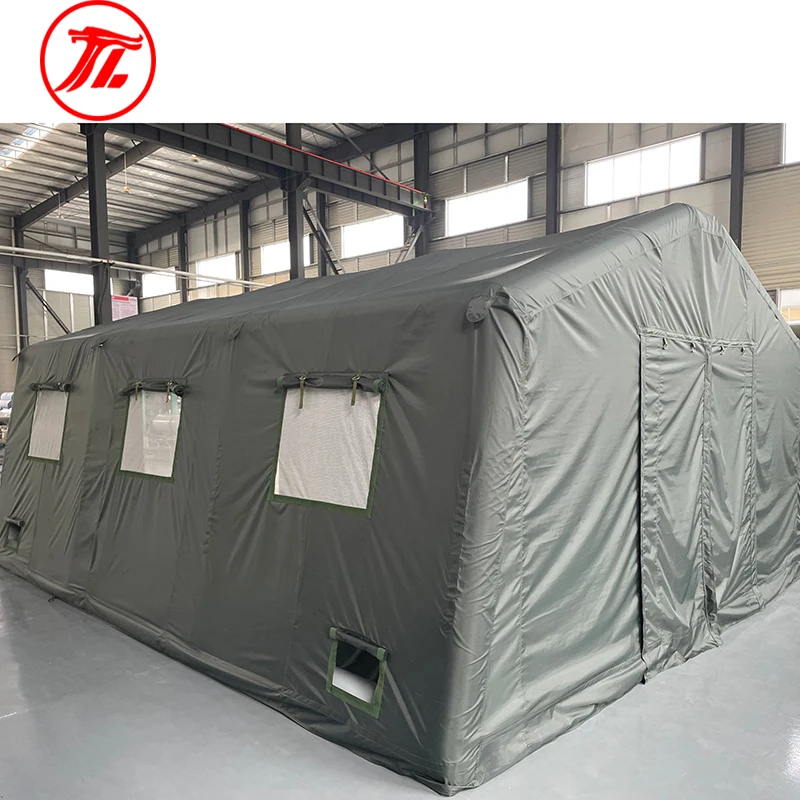 GINLOE camping air tent with 3 room event air tight inflatable gazebo tent