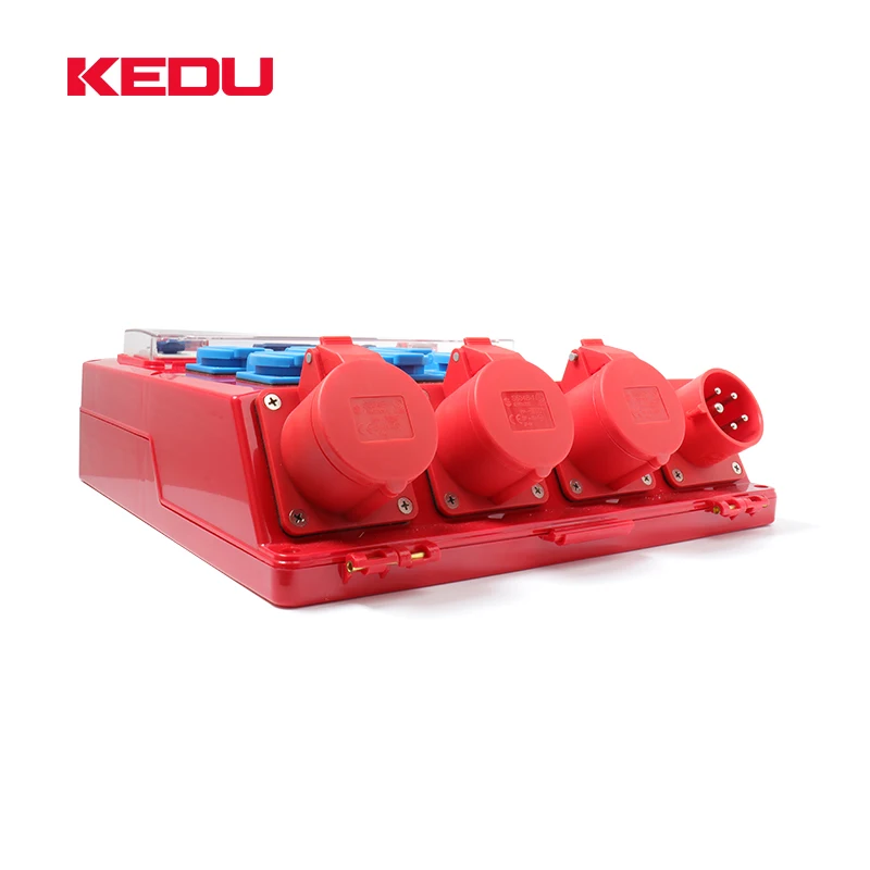 KEDU 16A 32A промышленная коробка 3 фазовый силовой распределительный щиток BX3-2