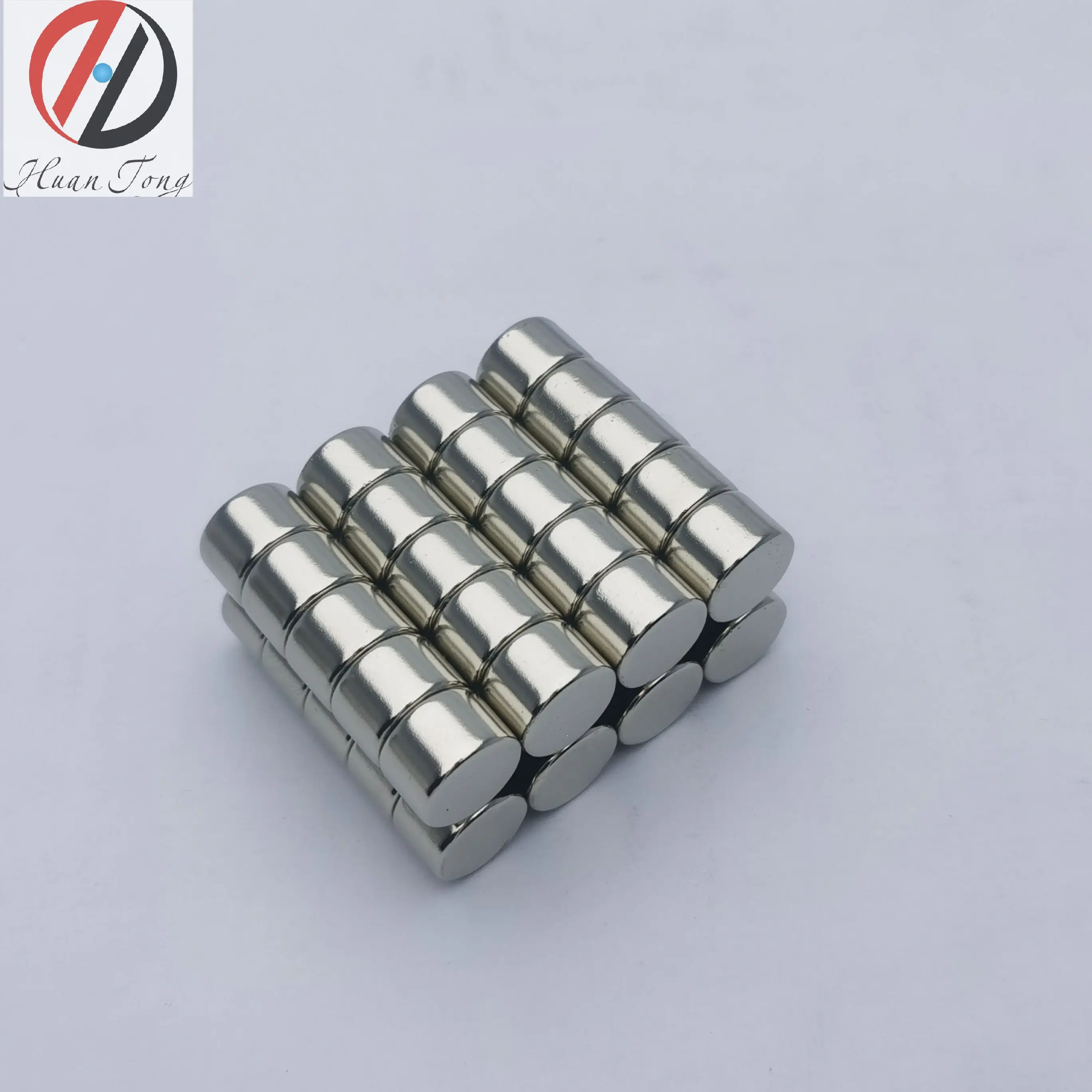 Super Strong Magnet Mini Cylinder Rod N35 Magnet Nickel Coating Industrial Permanent Neodymium Magnet Ndfeb For Welding