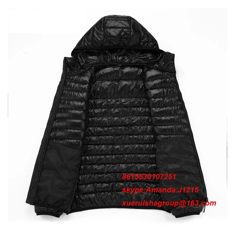 2020 new design padded hoody men winter jacket goose down filled jacket