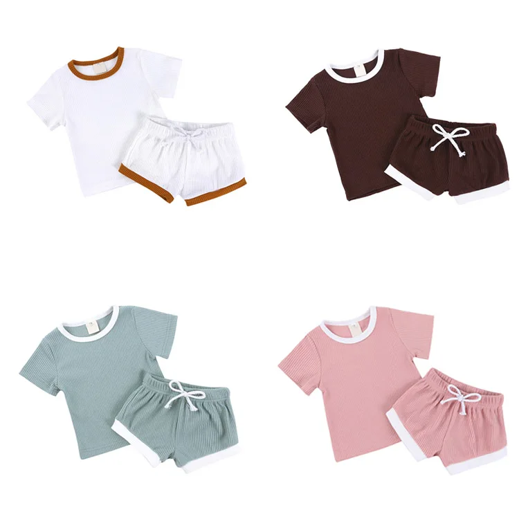 clothing manufacturers custom neutral knit baby summer clothes pajamas kids clothing baby girl clothes 9-12 months