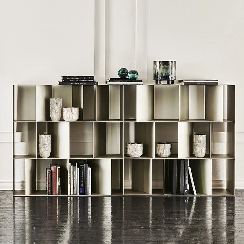 Modern Screens & Room Dividers Stainless Steel Partition Book Storage Shelf  Movable Dividers Estantes For Rooms