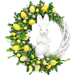 Easter Plant Garland DIY Bunny Egg Artificial Wreaths Wedding Home Easter Wall Door Hanging Home Party Decoration Rabbit Wreath