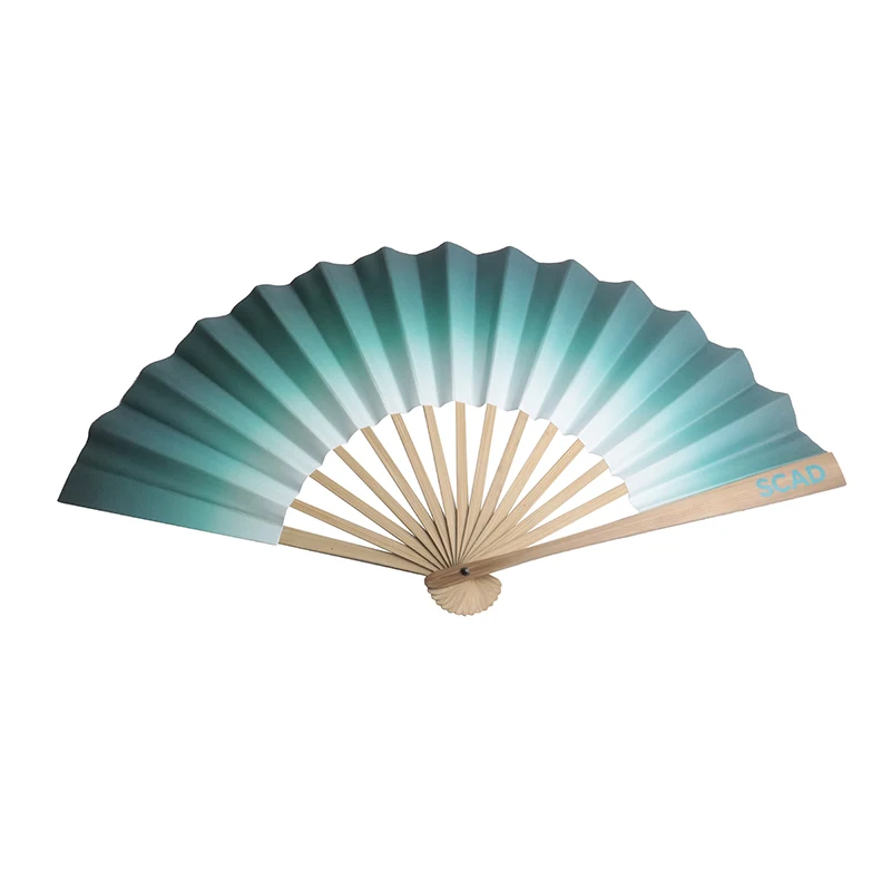 Customized Personalized High Quality Hand Fans Plastic Ribs Custom Printed Folding Hand Fan