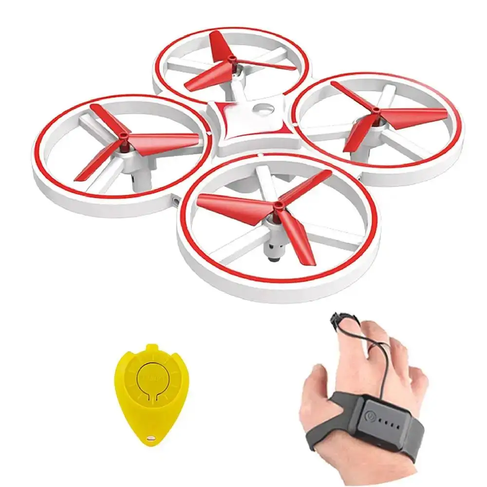 Wholesale ZF04 Gesture remote Control Mini Drone LED Light show with Smart Watch RC Quadcopter Aircraft Hand Sensor Drone