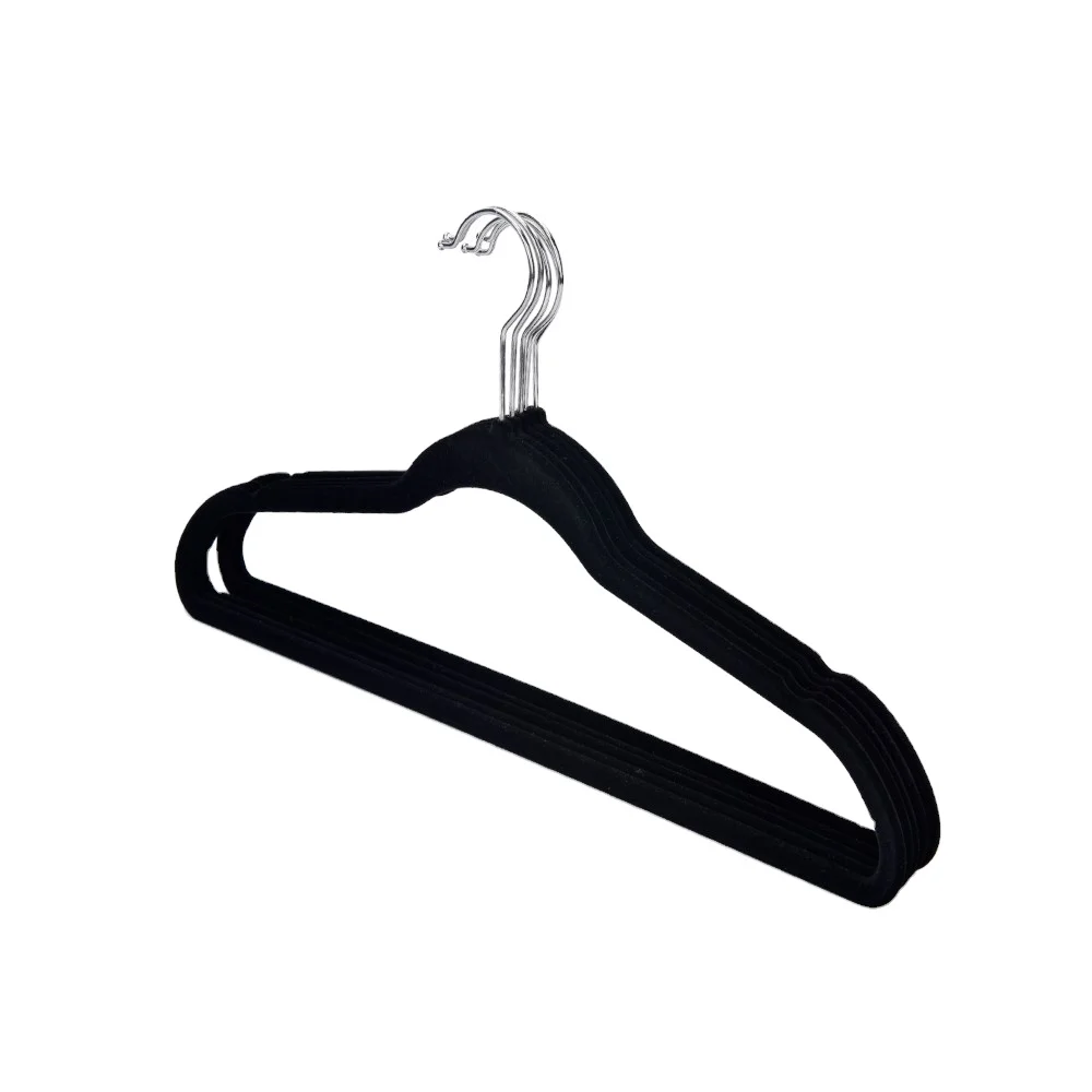 Eisho Wholesale Space Save Cheap Shirt Clothes Hanger Super Slim Magic Non Slip Flocking Velvet Hangers