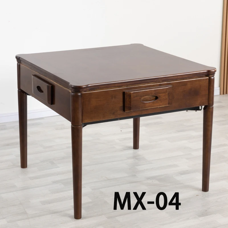 BORO New Chinese Electric Solid Rubber wood Mahjong Machine Dining Table Integrated Home Intelligent mahjong table