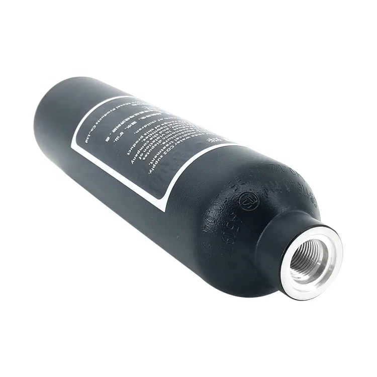 Black/Aluminum 0.5L gas cylinder wholesale 200bar high pressure co2 cylinder with pcp