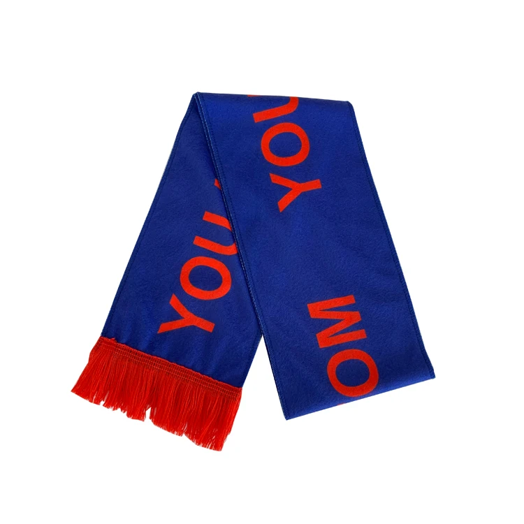 
48h Fast Delivery Custom Design Customized LOGO Printed Football Soccer Team Club Polyester Scarf 