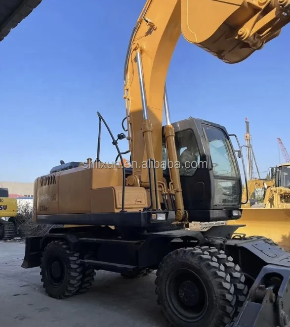 Wheel excavators used Hyundai 210w-7 4x4 wheel 21tons low price good condition Hyundai 210w used wheel excavator in dubai used