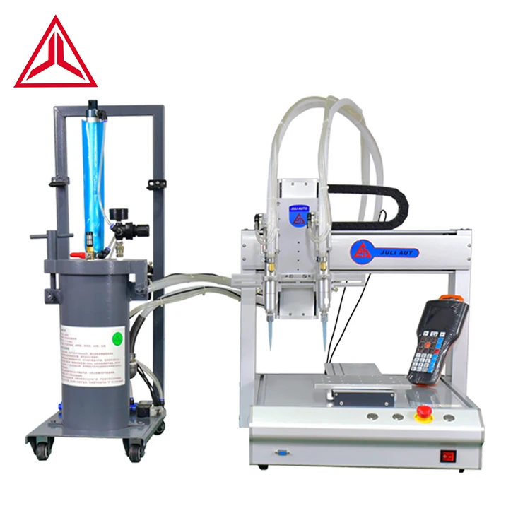 High viscosity desktop 2600ML silicone dispensing machine automatic with two glue dispensing valves