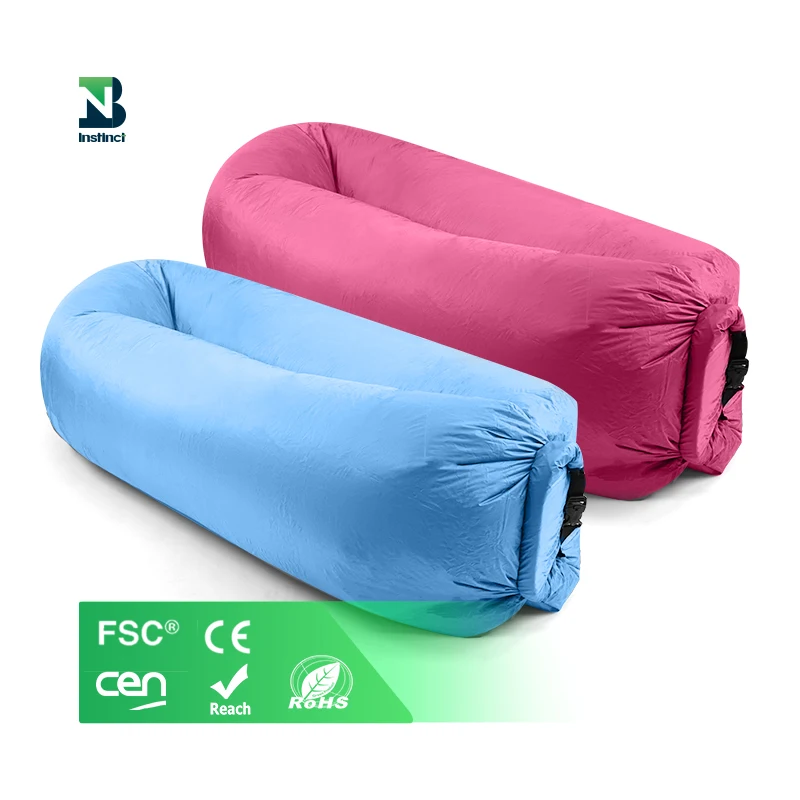 Amazon Hot Sale Green Blue Inflatable Lounger Air Sofa Perfect for Beach Chair Camping Inflatable Chair