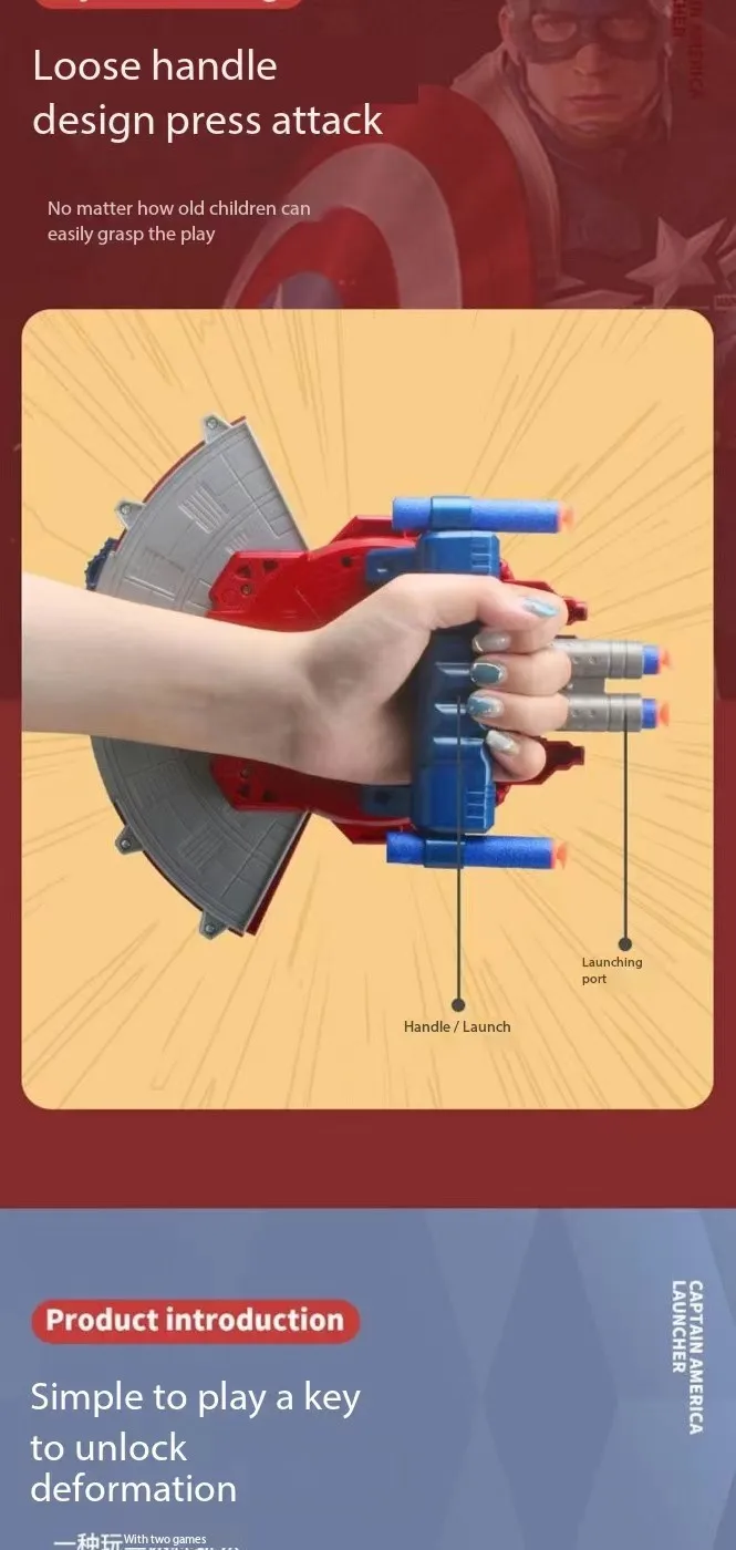 Marvel Spider-Man Shield Soft Bullet Gun Launcher Toy Luminous Mask Cloak Creative Toy Gift
