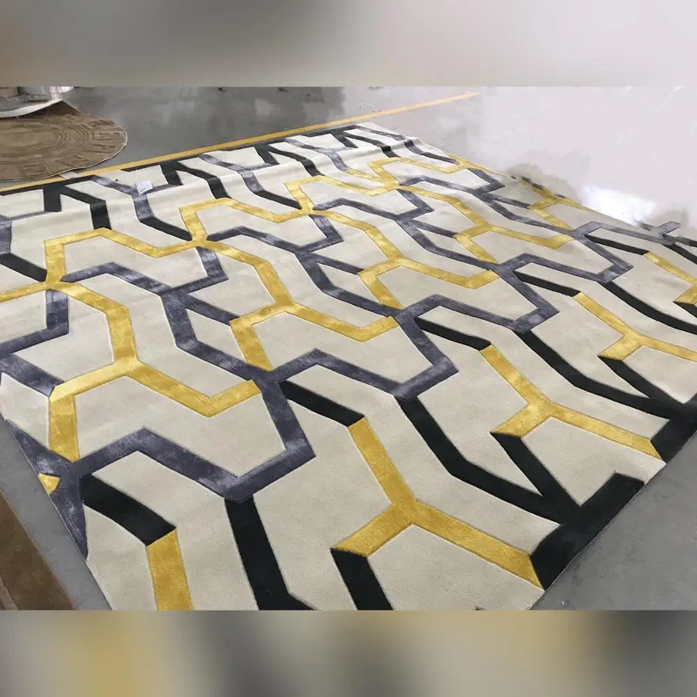 Handmade Royal Crystal Velvet high quality Floor  Fabric rug Modern Luxury Exhibition Room Mat Carpet