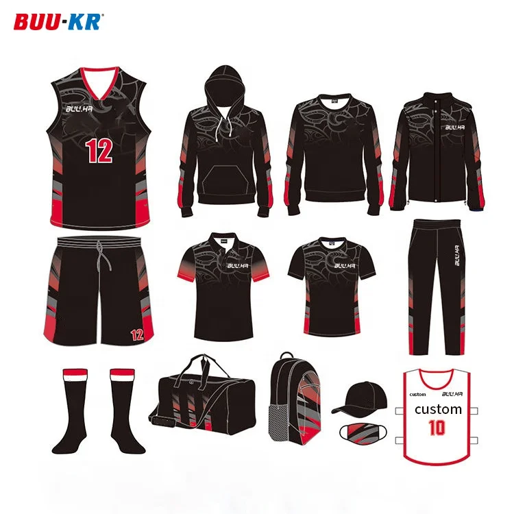Buker 2024 New Style Design Embroidery Basketball Set Reversible Training Team Sublimation Custom Basketball Uniform For Men