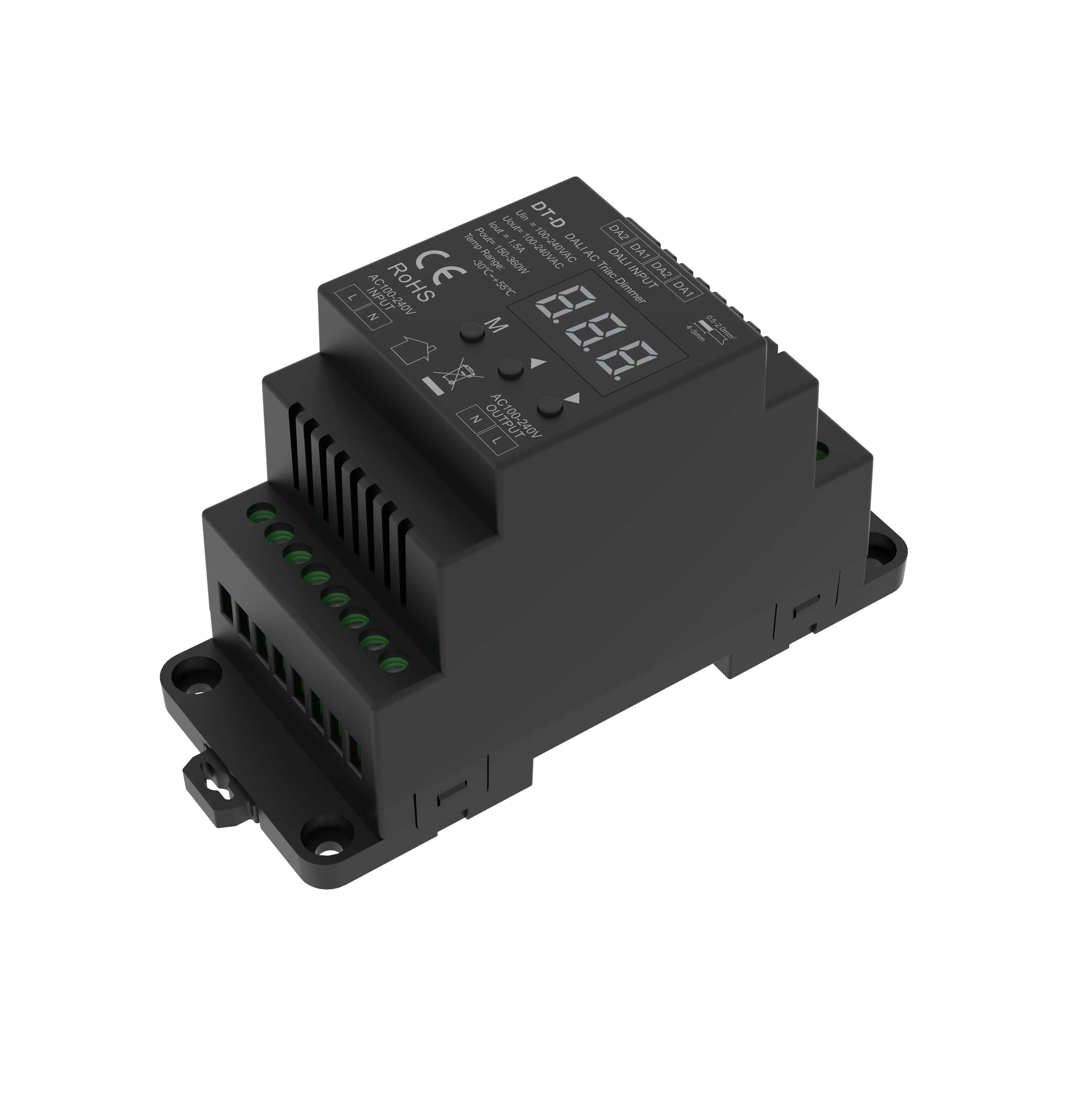 Skydance DT-D 100-240VAC DALI AC Triac диммер фазового отключения 1-канальный светодиодный контроллер с кабелем (DT4)
