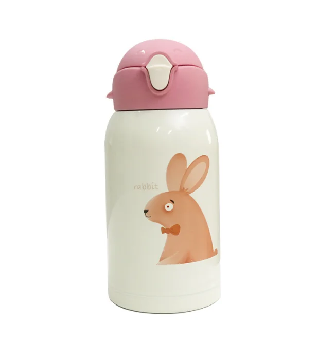Cartoon Cute Animal 316 Stainless Steel Insulated Water Bottle 500ML Kids Vacuum Flask Baby Thermos Cup