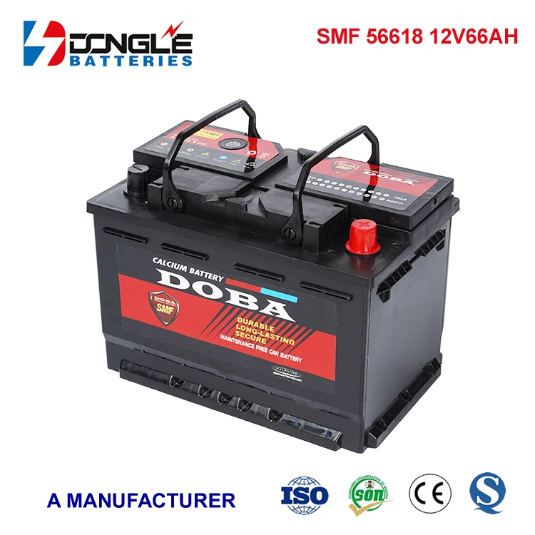 Dongle High Performance Car Trucks Starter SMF 56618 Rechargeable 12v 66Ah Lead Acid Auto Battery