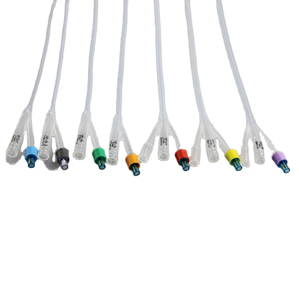 Hot Selling Medical Urethral Ballon Catheter Silicone Foley 3 Way Catheter