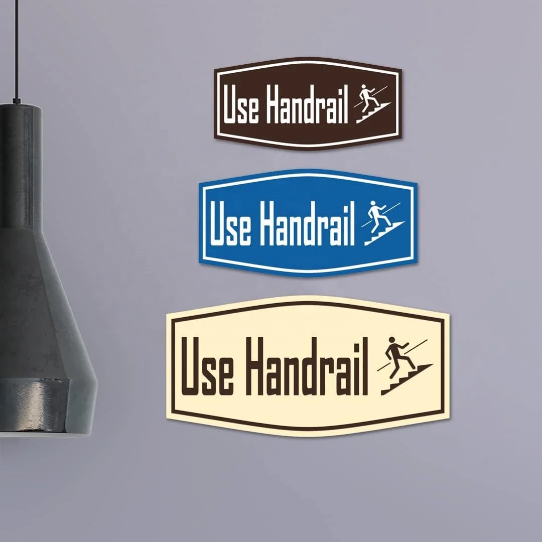 Securun 2024 Hot Selling Premium Manufacturer Factory Wholesale Custom Use Handrail Sign 4.5 * 9 Inches Custom Door Plate