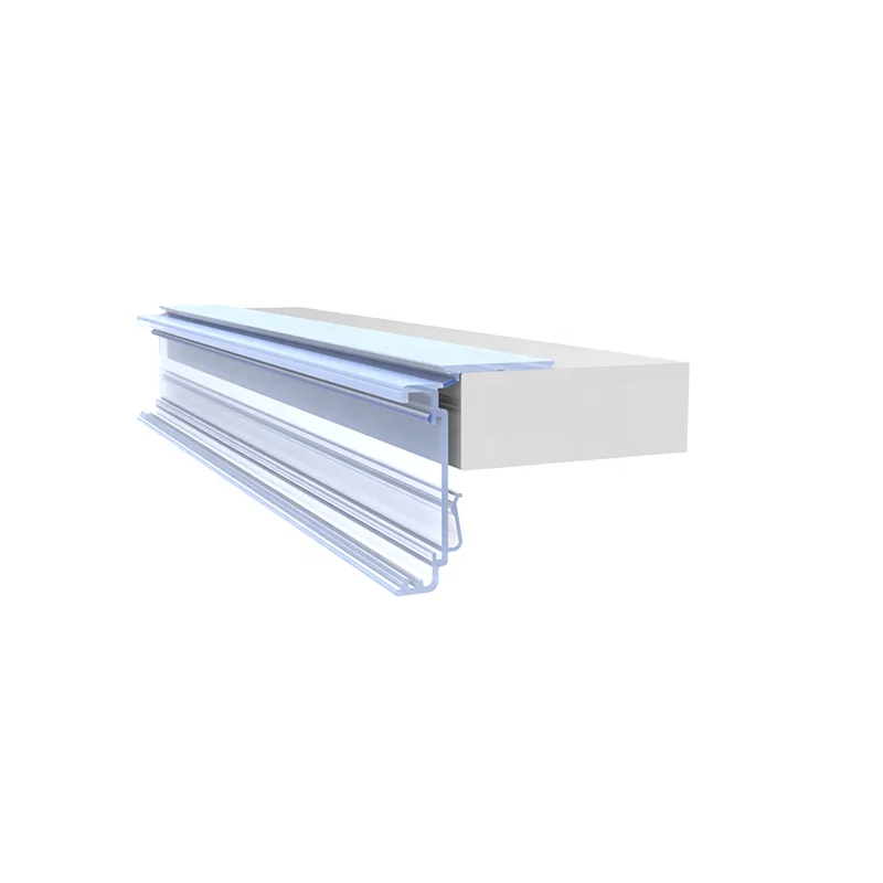 Meethope adhesive or clip in height 30/29/28mm shelves label holder for ESL label on Supermarket shelf edge