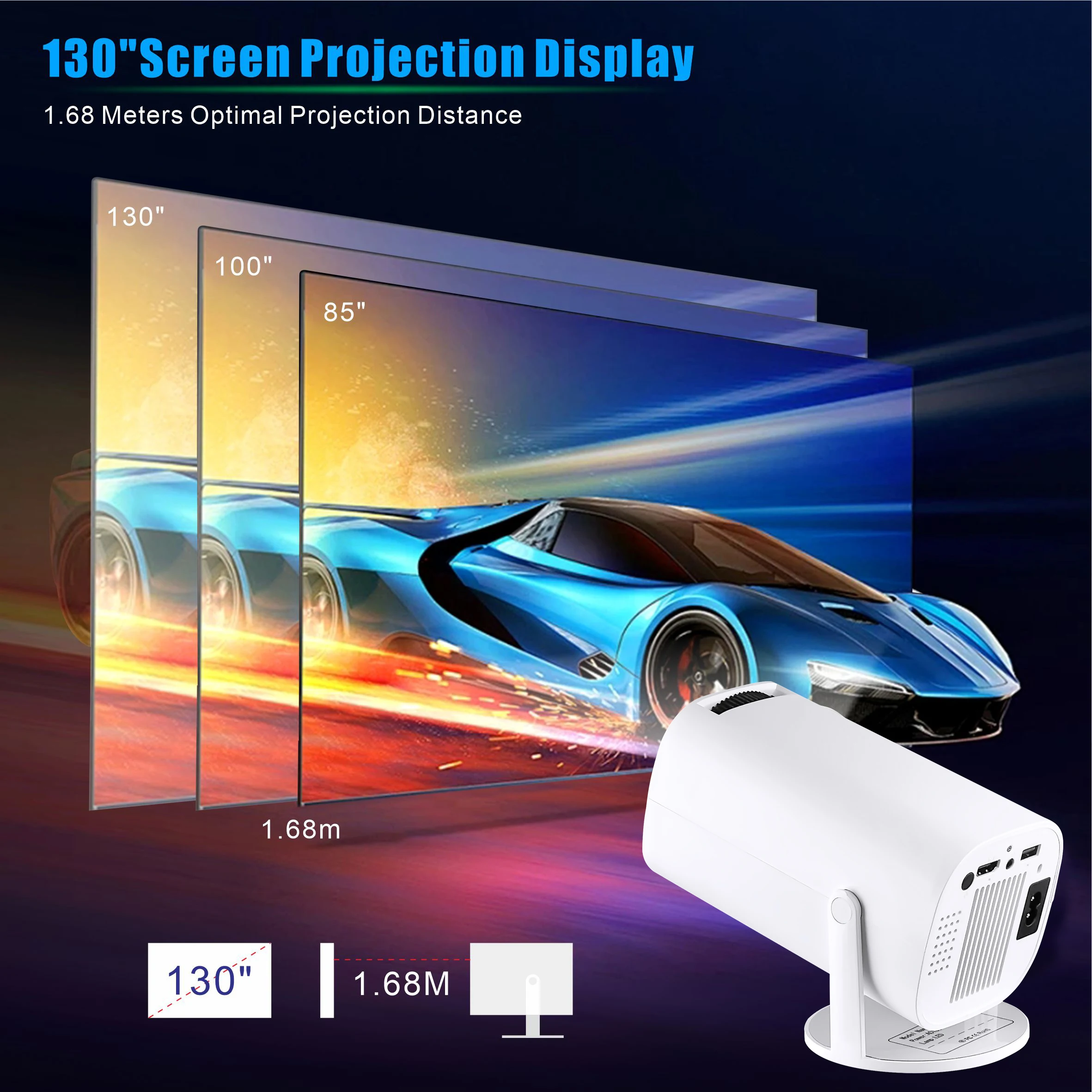 P30 Pro Android Projector Upgrade wireless portable projector android 11 4k WIFI6 720P GAME PROJECTOR