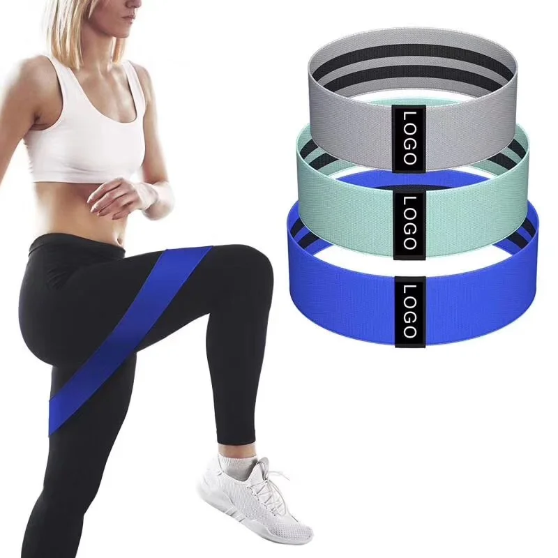 UPOWEX  Factory Suppliers hip bands Non Slip Fitness Long Custom Fabric bands Set Booty Resistance Bands