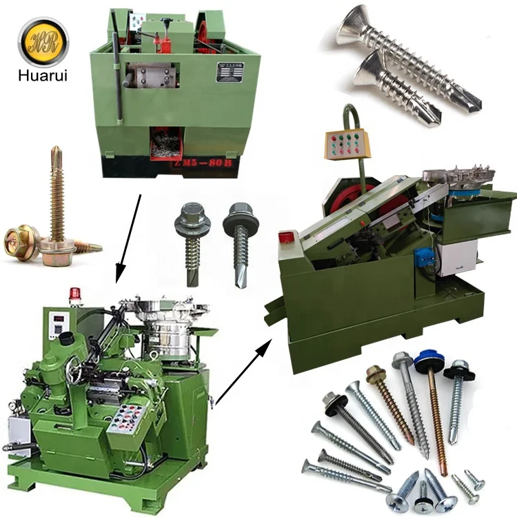 Full Automatic Self-drilling Screw Making Machinery for drill point forming Thread Making Rolling Machine