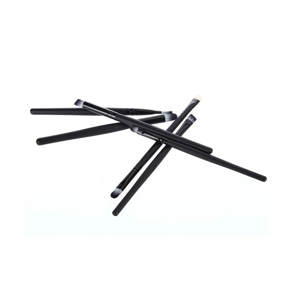 6PCS Small Makeup Eyeshadow Blend Brush Set Double Ended Eye Brush Flat Concealer Brush