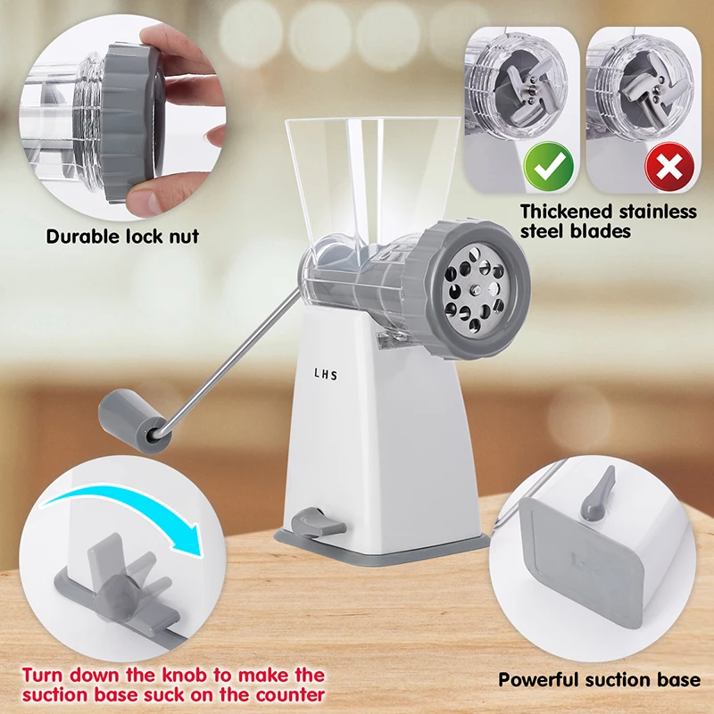 LHS Kitchen Vegetable Chopper Food Processors Pounding Machine kitchen gadgets Hand  Meat Grinders