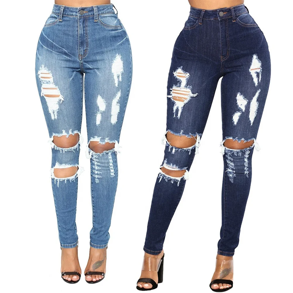 SKYKINGDOM gz longchan женские джинсы с высокой посадкой женские рваные джинсы скинни модные синие джинсы брюки для женщин