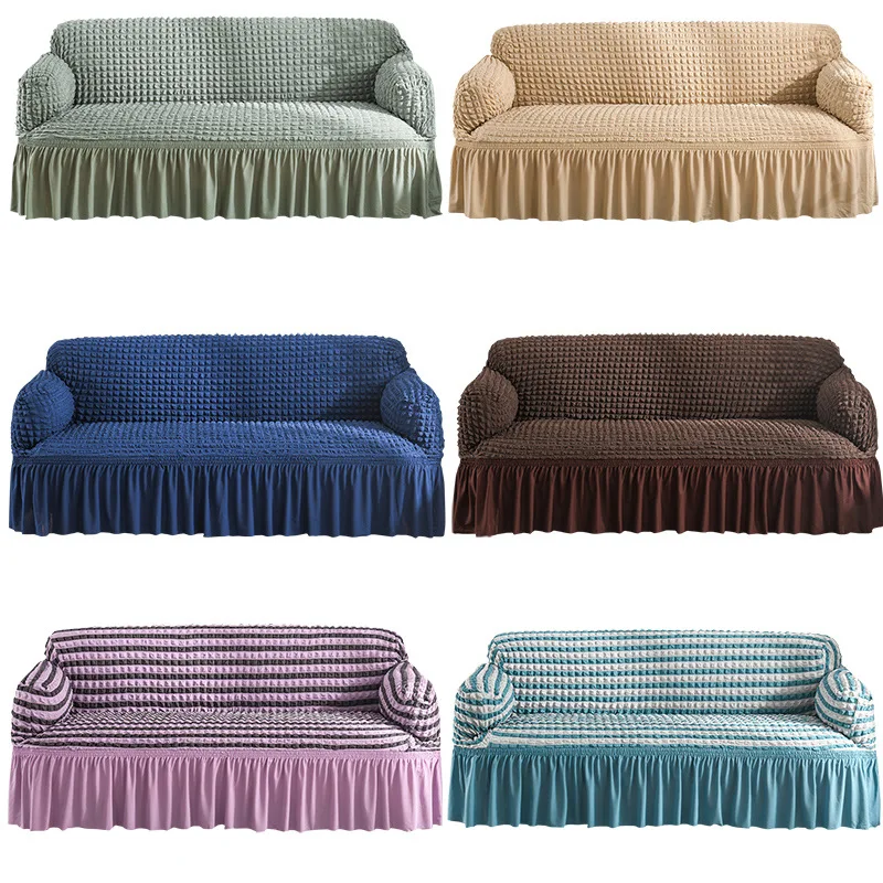 
2020 new seersucker skirt Korean style skirt lace universal sofa cover 