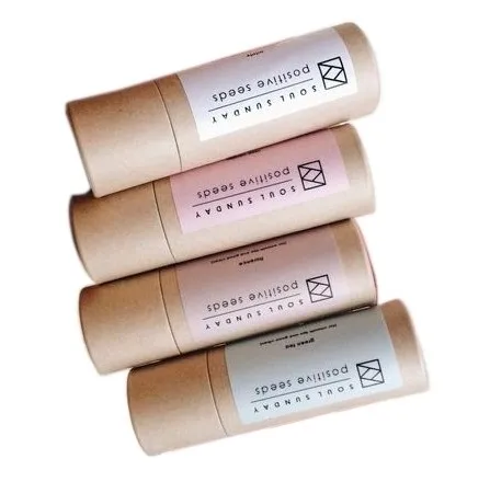 eco lip balm paper tubes deodorant kraft push up paper tubes wholesale  round cardboard deodorant tubes paper deodorant stick
