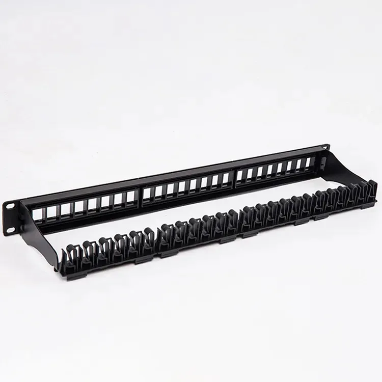 1U UTP Blank 24port patch panel with back bar unshielded Modular distribution frame empty frame patch panel