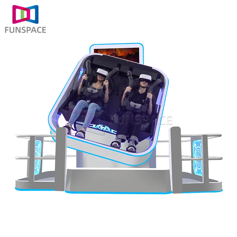 Funspace 2 Seats 9D Vr 360 Rotation Roller Coaster Machine Motion Simulator For Virtual Reality Simulation Rides