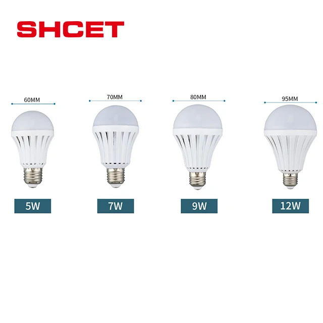 Emergency usage rechargeable led light bulbs with battery backup 5W 7W 9W 12W